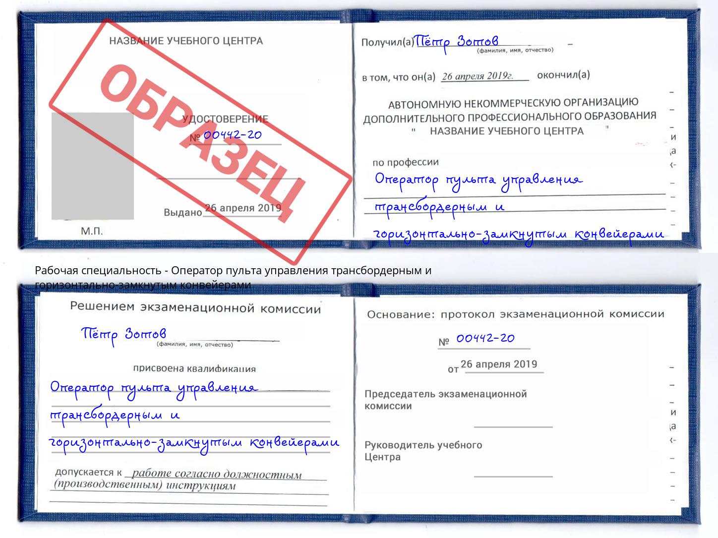 Оператор пульта управления трансбордерным и горизонтально-замкнутым конвейерами Муром